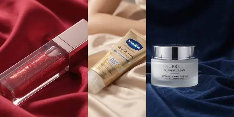 Luxurious Silk Skincare Product Ads