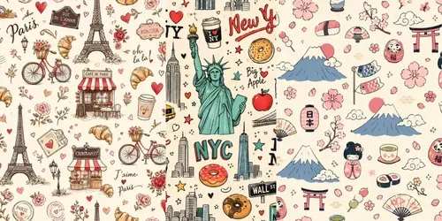 Doodle City Pattern Collections generated by chatgpt-image