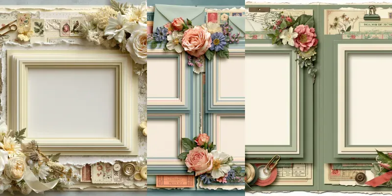 Vintage Printable Scrapbook Pages generated by undefined