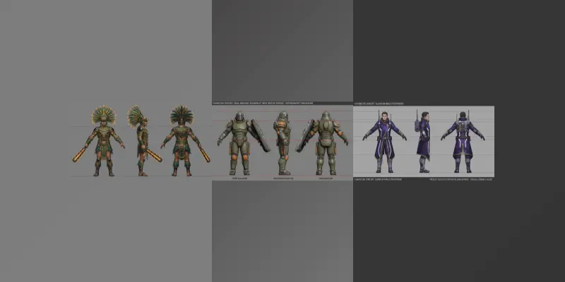 360 Orthographic Character Turnarounds generated by undefined