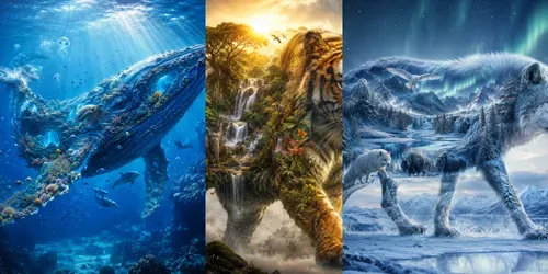 Living Wildlife Worlds generated by chatgpt-image