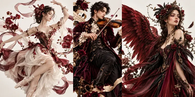 Gothic Crimson Fashion Dreams