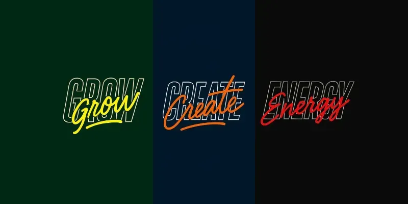 Modern Layered Typography Designs generated by undefined
