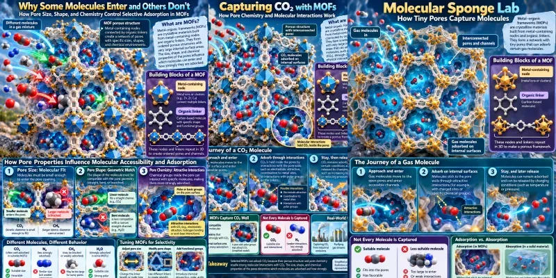 3D Molecular Sponge Science Infographics