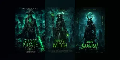 Neon Horror Poster Generator generated by chatgpt-image