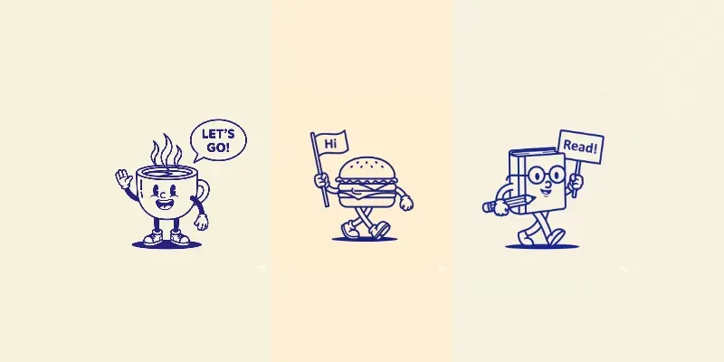 Playful Cute Mascot Icons
