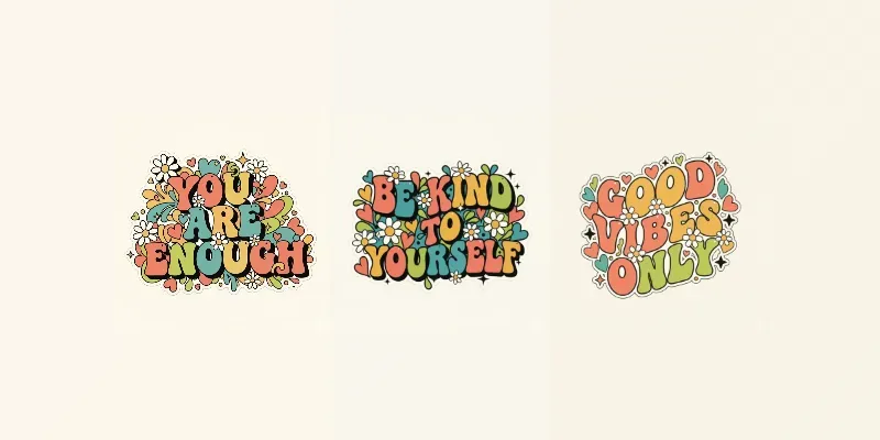 Retro Typographic Sticker Creators generated by undefined