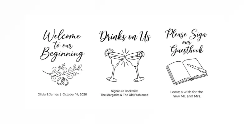 Wedding Signage generated by undefined