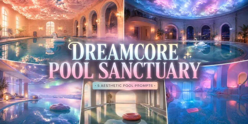 Dreamcore Cloud Pool Sanctuary Interiors generated by undefined
