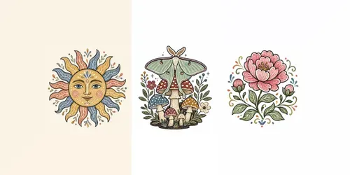 Chalky Folk Art Sticker Cliparts generated by chatgpt-image