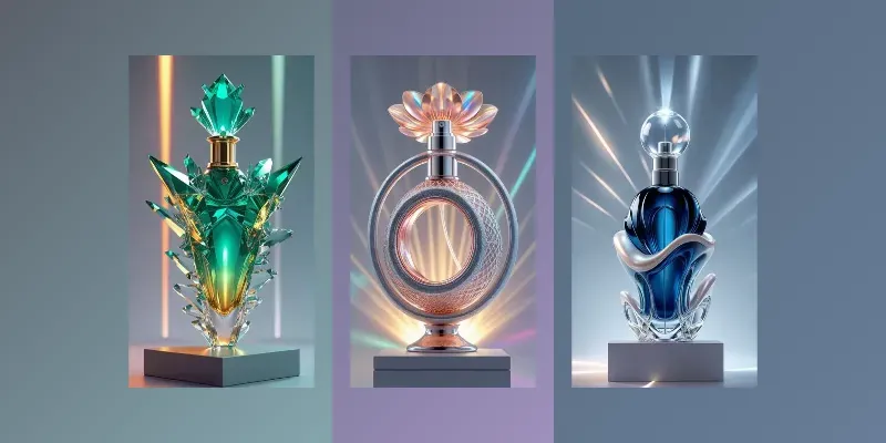 Perfume Bottles Futuristic Luxury Premium generated by undefined