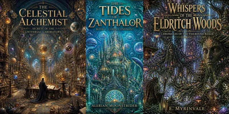 Epic Complex Fantasy Book Covers Generator generated by undefined