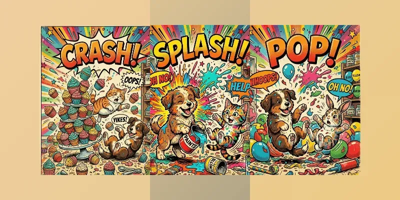 Funny Comic Animal Chaos