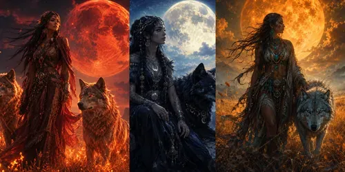 Moon Spirit Bond Fantasy Tribal Wolves A generated by chatgpt-image