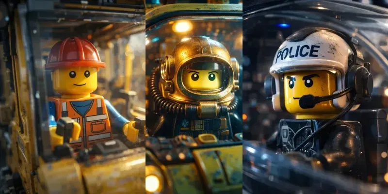 Cinematic Macro Lego Cockpits generated by undefined