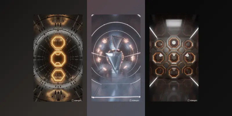 Futuristic Neon Geometric Loops generated by undefined