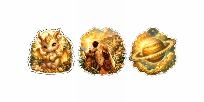 Golden Dreamlight Sticker Engines generated by undefined