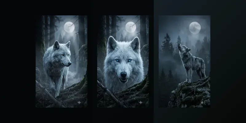 Majestic Wolf Images generated by undefined