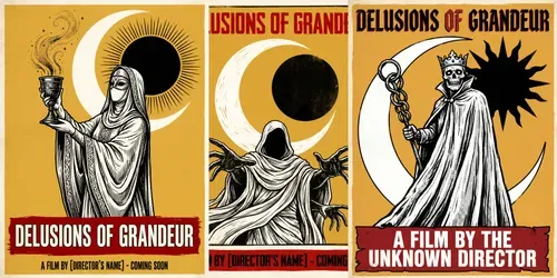 Occult Woodcut Movie Poster Art generated by gemini-image