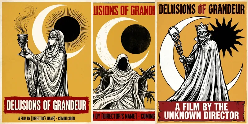 Occult Woodcut Movie Poster Art generated by undefined