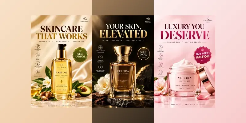 Skincare Beauty Ad Poster Prompt