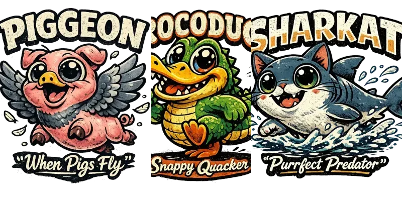 Funny Hybrid Animal Tshirts generated by undefined