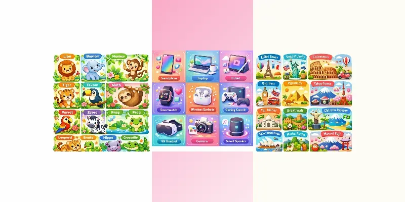Cute Themed Grid Posters generated by undefined