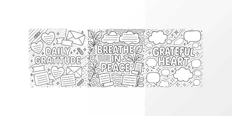 Gentle Journal Selfcare Coloring Pages generated by undefined