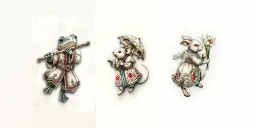 Victorian Folk Animals generated by midjourney