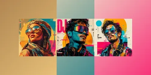 Neon Pop Portrait Posters generated by chatgpt-image