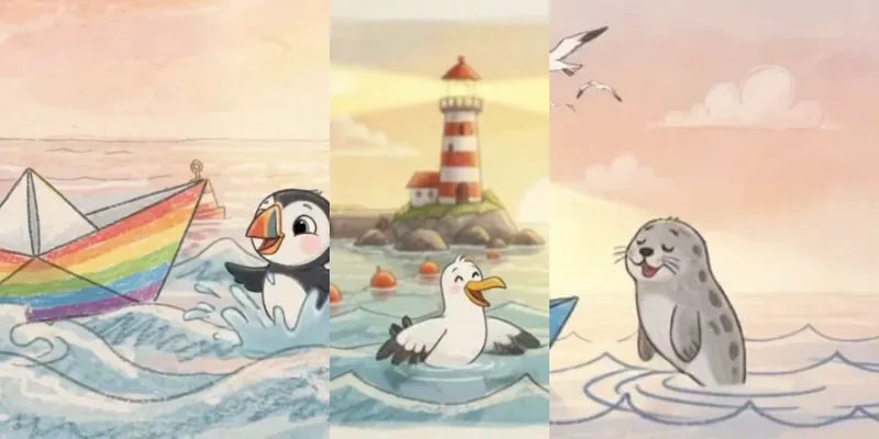 Crayon Lighthouse Paper Boat Videos