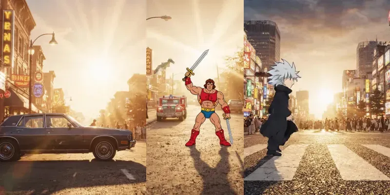Nostalgic 2D Cartoon Characters In Real generated by undefined