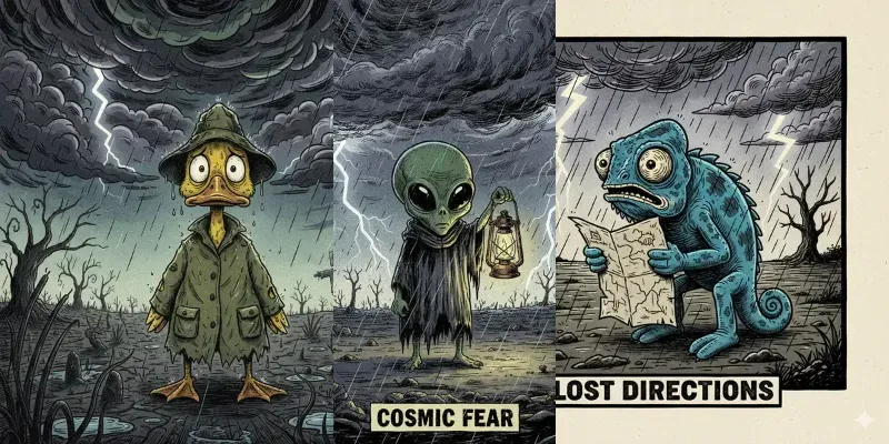 Dark Cartoon Horror Illustrations generated by undefined