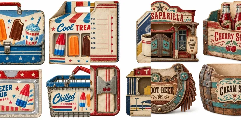 Retro Food Junk Journal Pockets