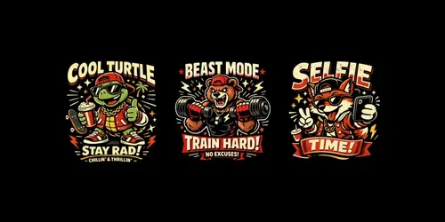 Cute Cartoon Character Tshirts generated by chatgpt-image