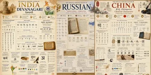 World Writing System Infographics generated by chatgpt-image