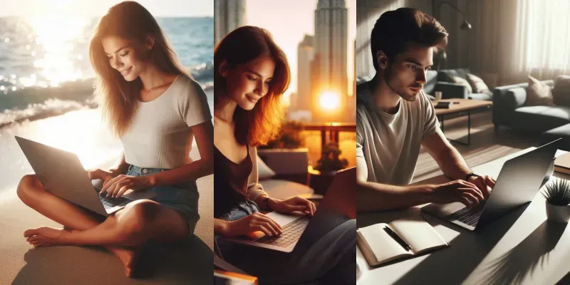 Cinematic Remote Work Lifestyles generated by undefined