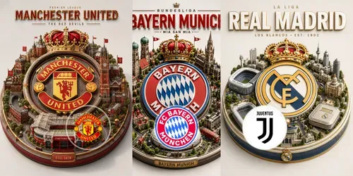 3D Football Club Emblem Dioramas generated by chatgpt-image