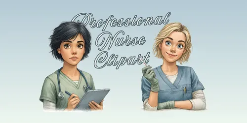 Professional Nurse Watercolor Clipart generated by midjourney