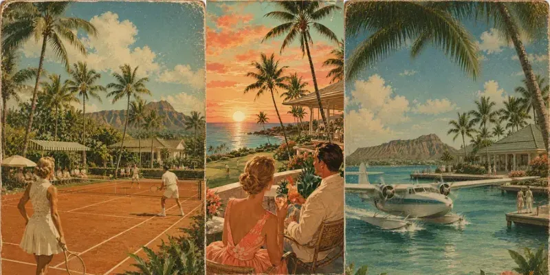 1960s Hawaii Country Club Postcards generated by undefined