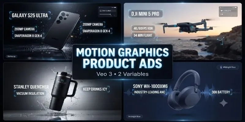 Motion Graphics Product Commercial Ads generated by undefined