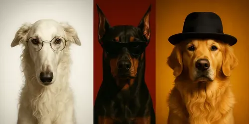 Highly Stylized Portraits Of Dogs generated by chatgpt-image