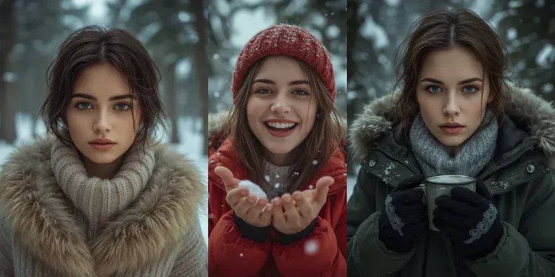 Beautiful Women In Winter Fashion generated by undefined