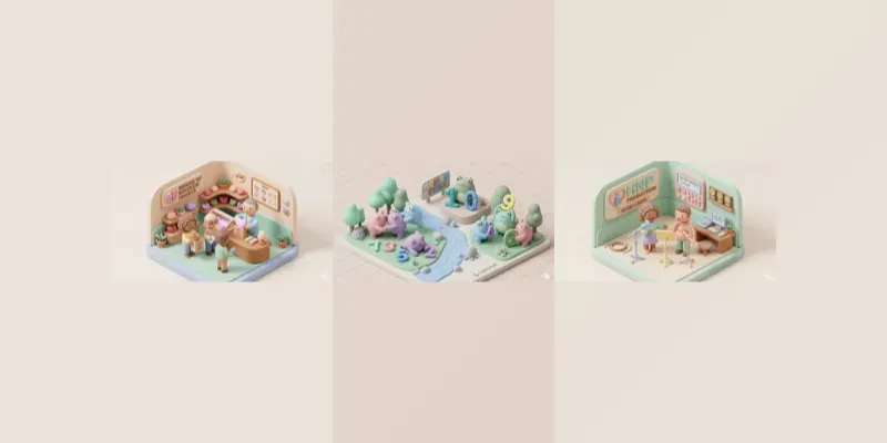 3D Claymorphism Masterpiece Creators generated by undefined