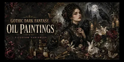 Gothic Horror Dark Fantasy Oil Paintings generated by midjourney