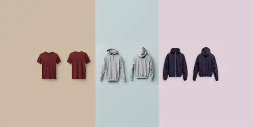 Clothes Mockups Front And Back Views generated by midjourney
