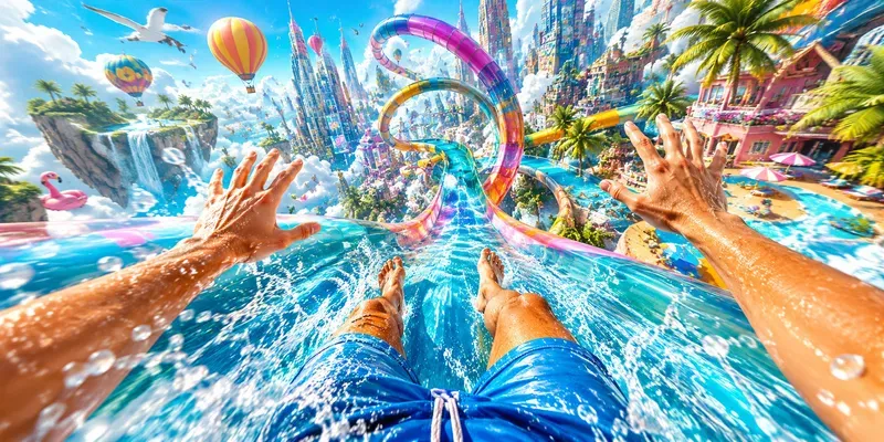 Pov Sky Slide Dream Escapes generated by undefined