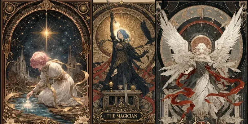 Obsidian Arcana Tarot Card Decks generated by undefined