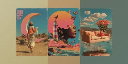 Vintage Surreal Poster Covers generated by midjourney