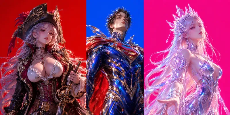 Ultra Glossy Fantasy Anime Characters generated by undefined